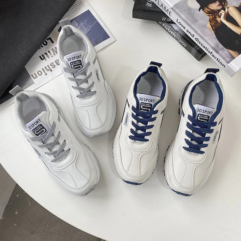 

Women's Casual Sports Shoes Women's Round Toe Lace-up Travel Sneakers Women's Spring New Casual Running Platform Shoes Women