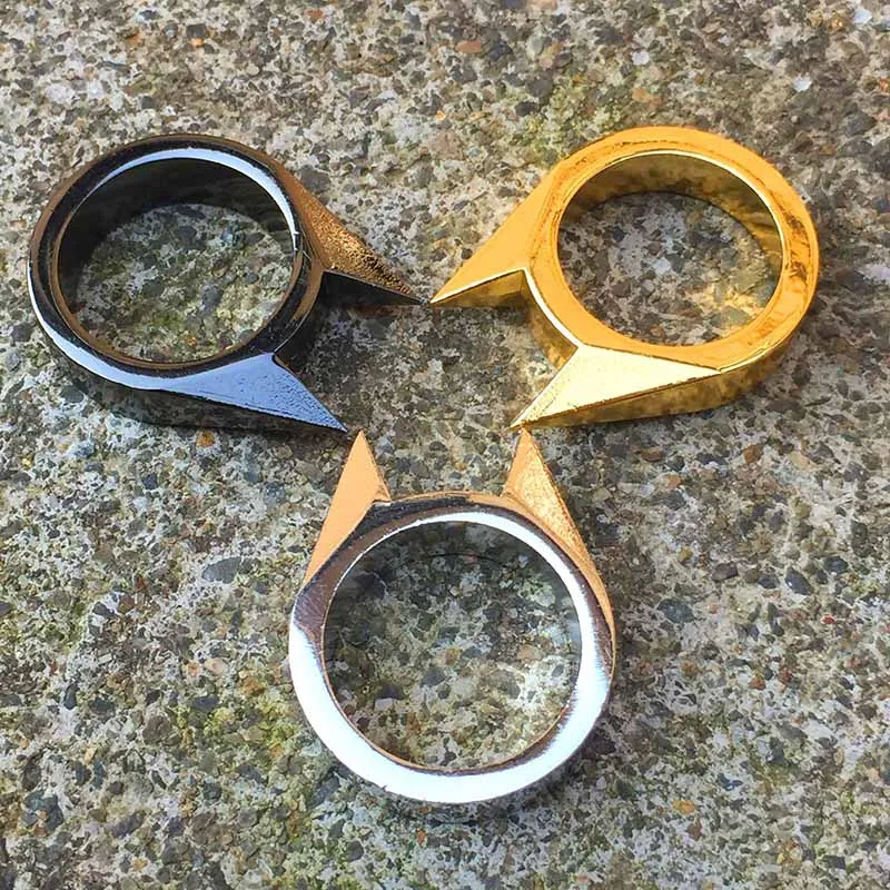 3pcs Self Defense Supplies Women Men Safety Finger Ring EDC Stainless Steel Tool | Безопасность и защита