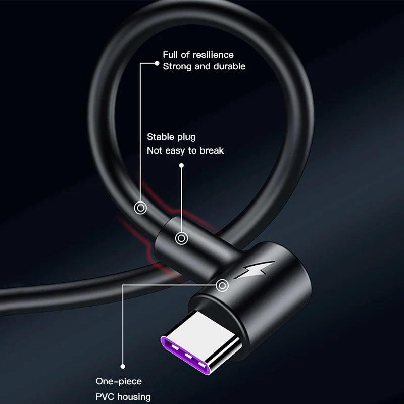 ! ACCEZZ USB кабель 5A Тип C для Samsung S9 S8 S10 Plus Xiaomi redmi Note 7 mi9 мобильный телефон Быстрая