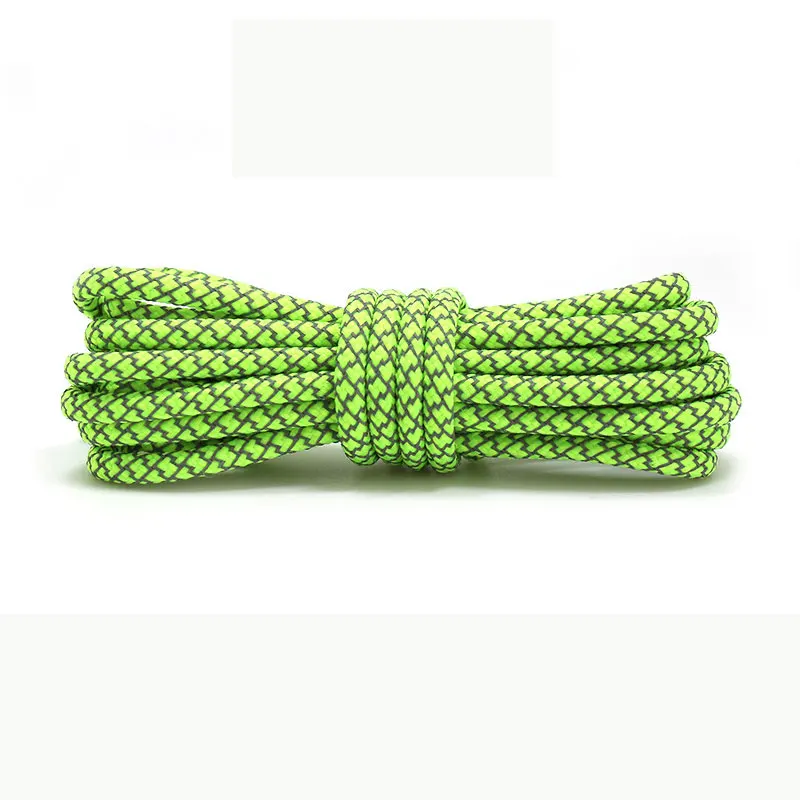 fluorescent green Крутые 3M светоотражающие шнурки для обуви, спортивные безопасные кроссовки с шнурками для бега в ночное время - Цвет: fluorescent green