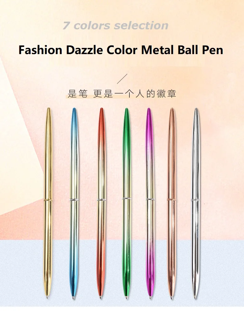 Модная цветная металлическая шариковая ручка из сплава алюминия вращающаяся 0 7