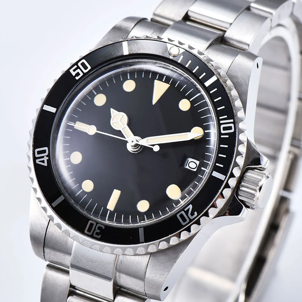 Антикварные часы автоматические механические 1960 Ретро Для мужчин 40 мм черный