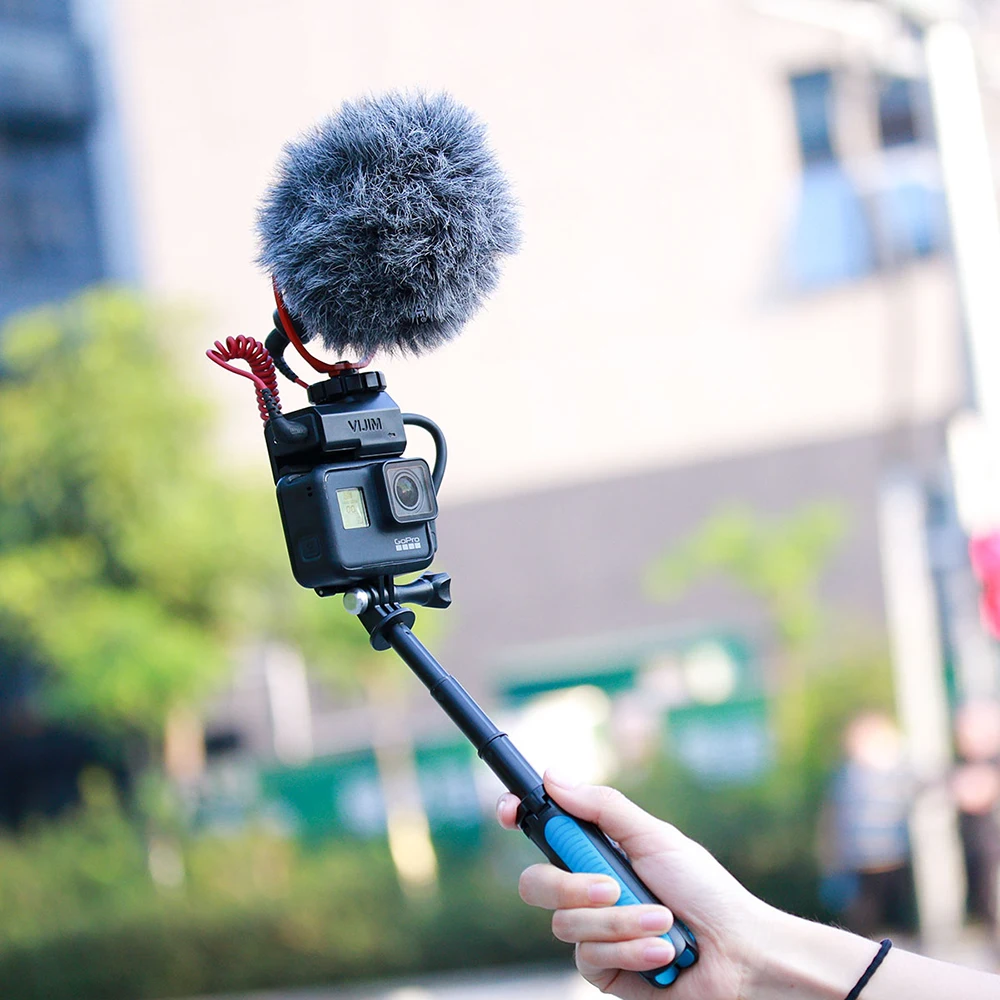 VIJIM GP-3 Gopro держатель микрофона быстроразъемного адаптера для оригинала caseGopro 7/6/5