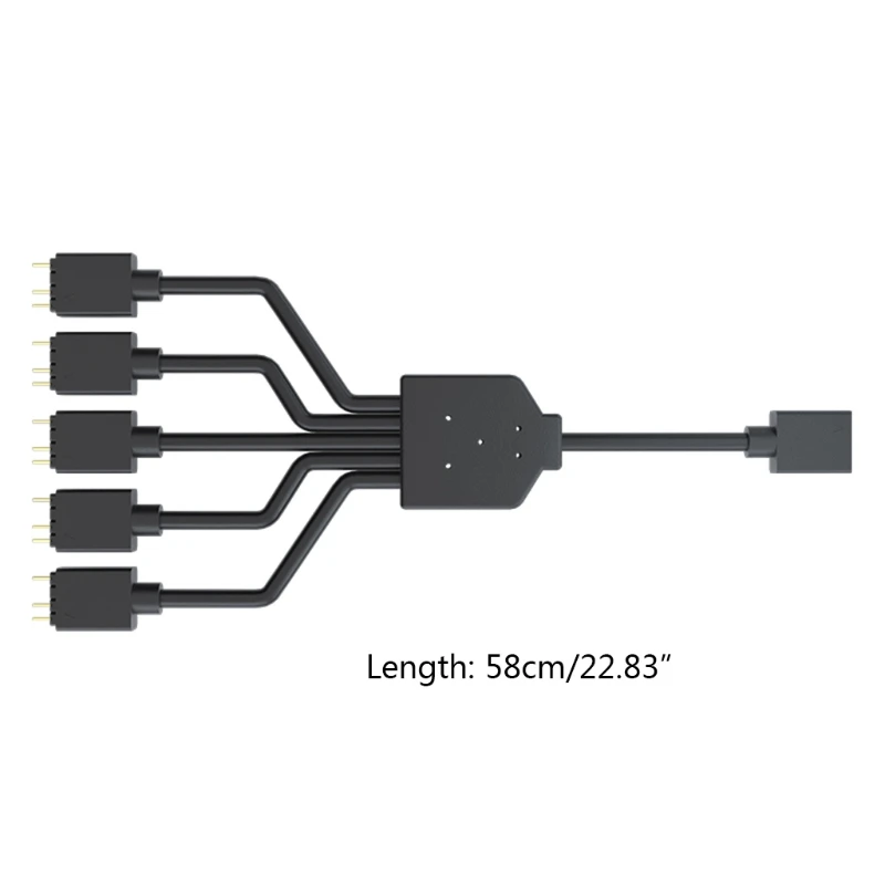 ARGB 1 to 5 3PIN 5V Flexible Fan RGB Adapter Cable Computer Case Connector Splitter Accessories for MSI | Компьютеры и офис
