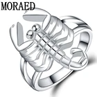 Женское кольцо в виде скорпиона из серебра 925 пробы