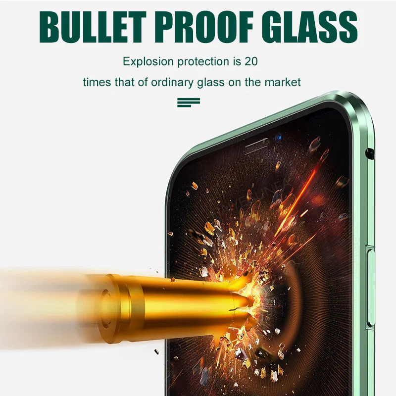 Роскошный 360 магнитный металлический чехол для телефона IPhone 11 Pro X XR XS Max Магнитный