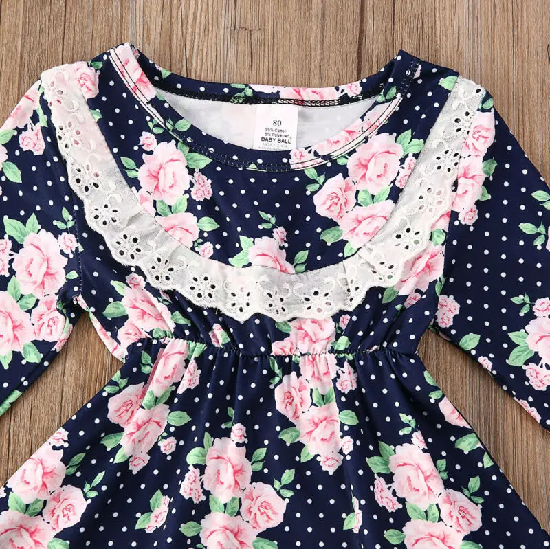 

2020 Kid Baby Girl Floral Clothes 0-5Y Lace Ruffel Flare Sleeve Top T-shirt Dress+Legging Pants Outfits Spring New Children 2Pcs