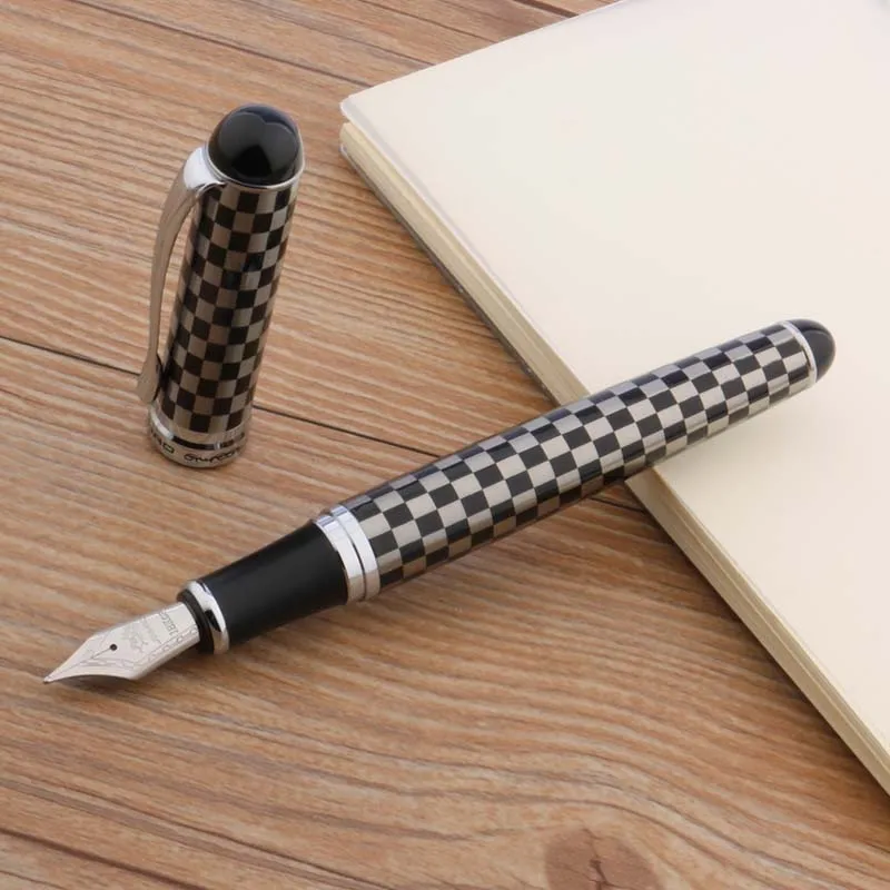 JINHAO X750 металлическая Яркая Серебряная перьевая ручка - Цвет: A2