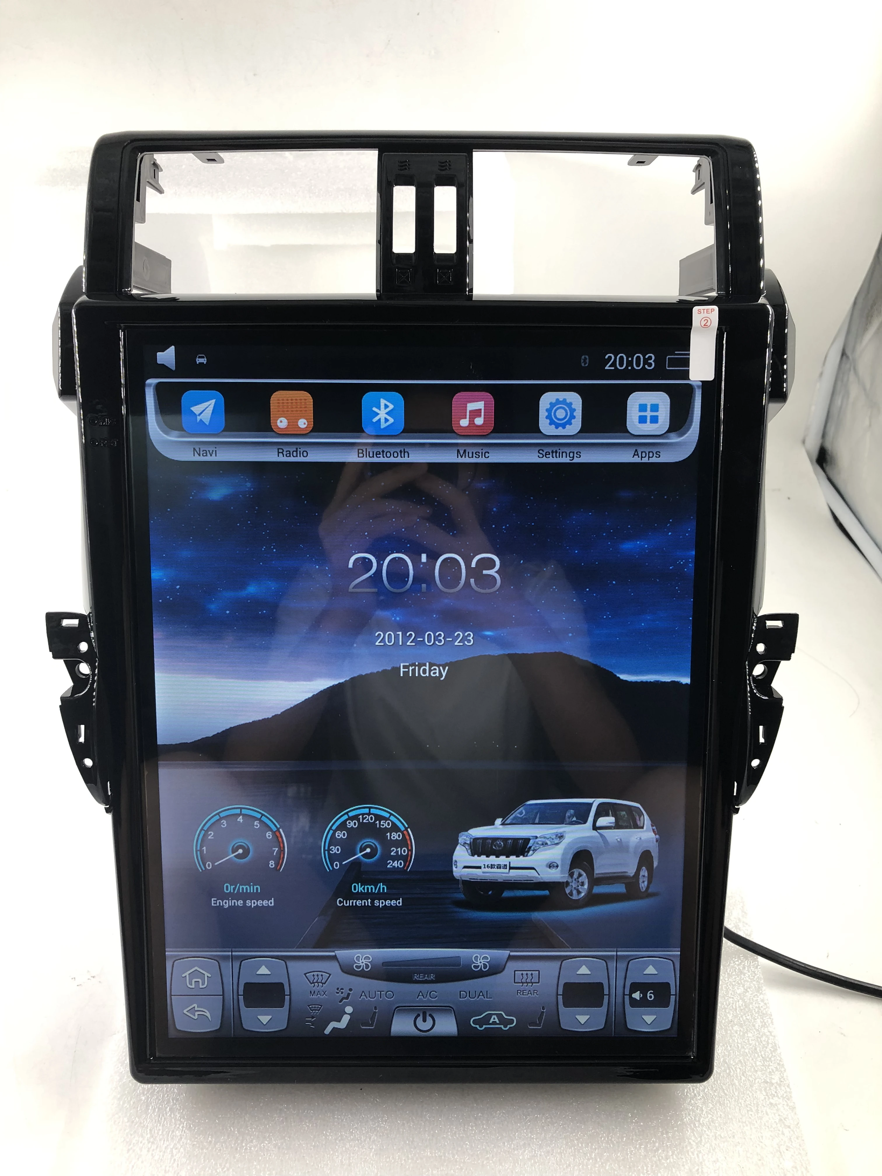 15 дюймов Автомобильный мультимедийный стерео плеер для Toyota Land Cruiser Prado Android 6,0 Ram 2G Rom 32G Автомобильный видео gps навигационный плеер