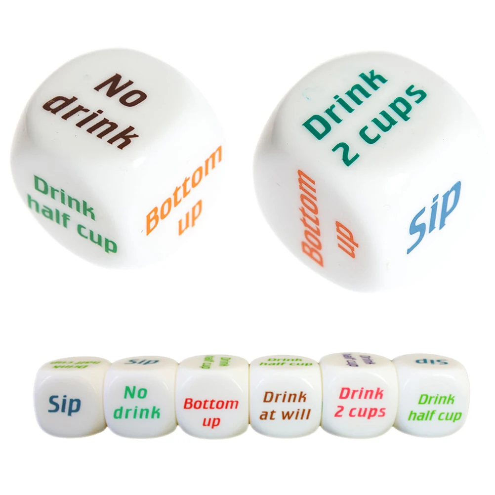 

English Letter Drinking Wine Mora Dice Games Gambling Dice Adult Game Lovers Bar Night Bar KTV Entertainment Party Dice