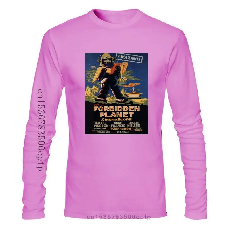 

New Forbidden Planet 50S Movie Poster Unisex T Shirt Homme Customized Tee Shirt