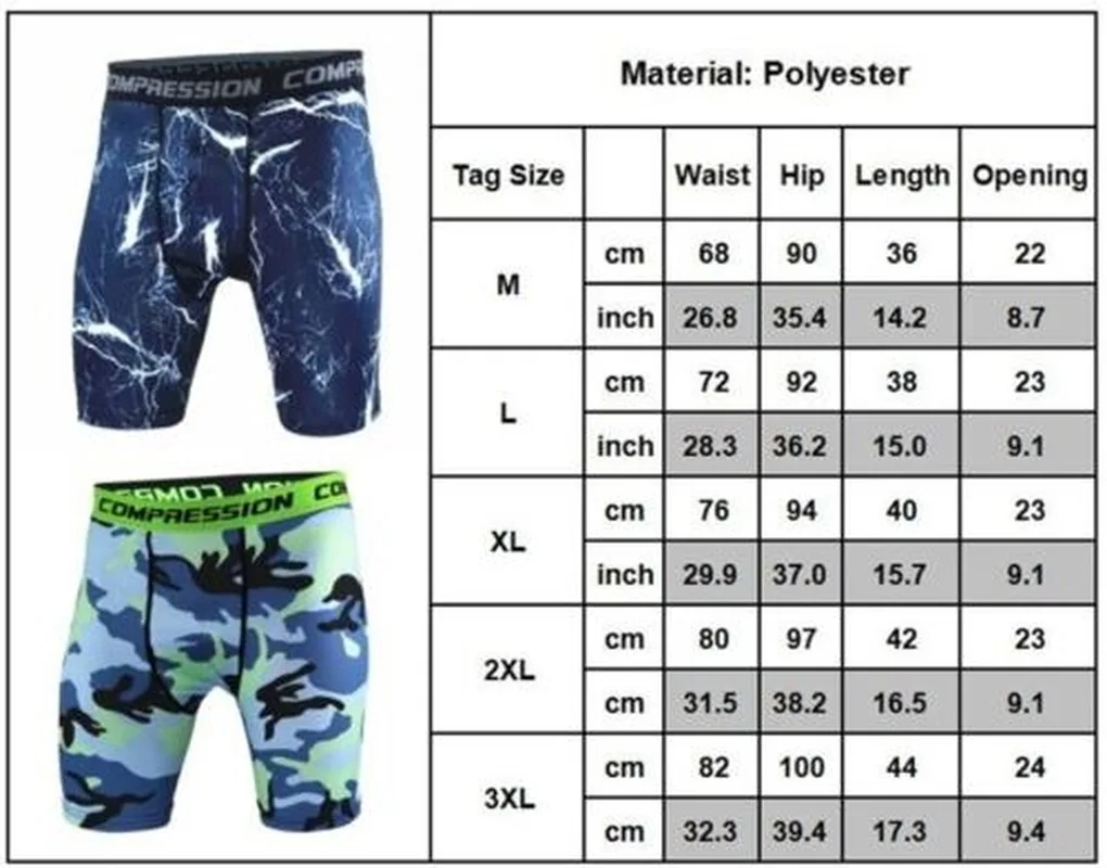 

Fashion Men Compression Base Layer Shorts Thermal Sport Fitness Underwear Workout Pants New Style