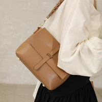 2022 new women genuine leather bag small fashion female crossbody shoulder handbag high quality simple messegner bags female
