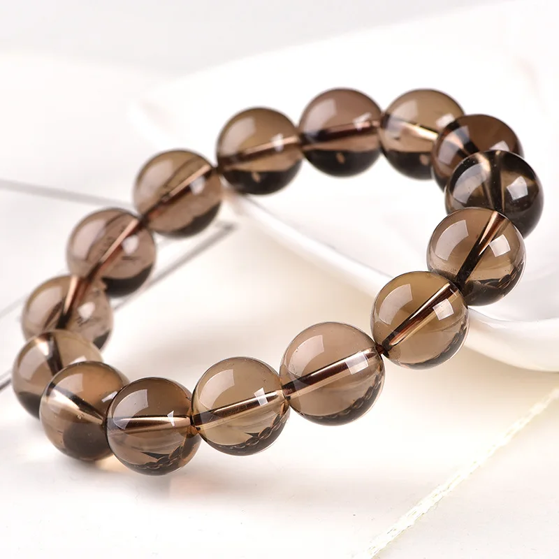 

Women's Crystal Bracelets Bangles Brown Crystal Yellow Quartz Citrine Beads Bracelets Gift for Men Female's Fine Jewelry