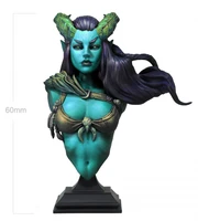 60mm resin model kits goat girl bust figure unpainted no color