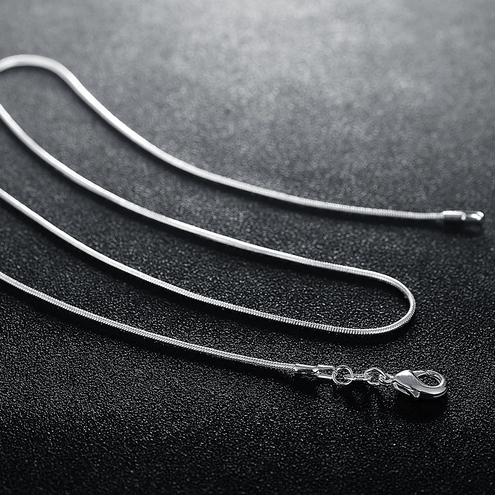 

10PCS/lot 1MM snake chain 925 Sterling silver necklace for women men 16-30 inches fine jewelry wedding fashion party gifts