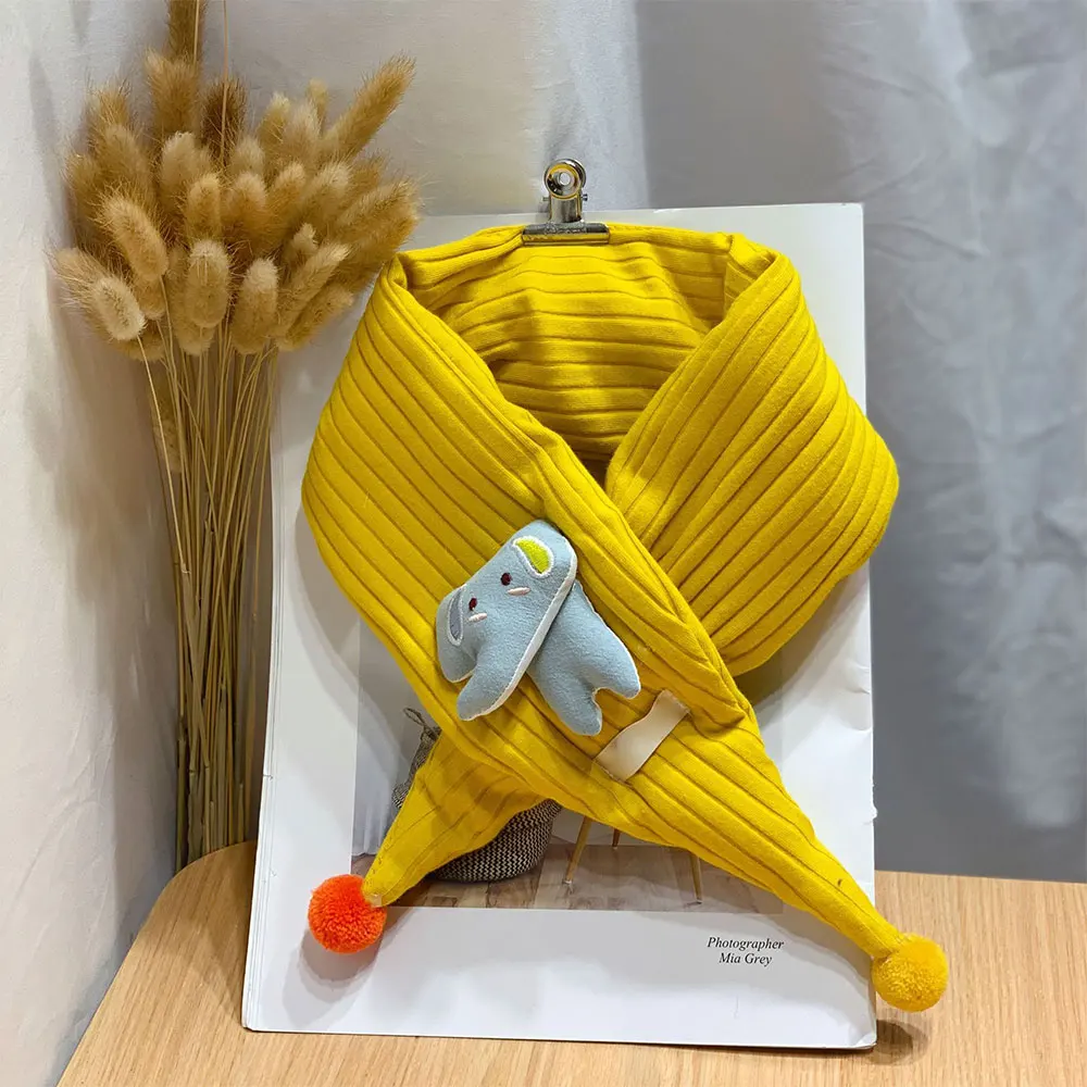 Осень Детские Шарф Зимние Дети Девочки Плюшевые Игрушки Шеи Теплые Шарфы для