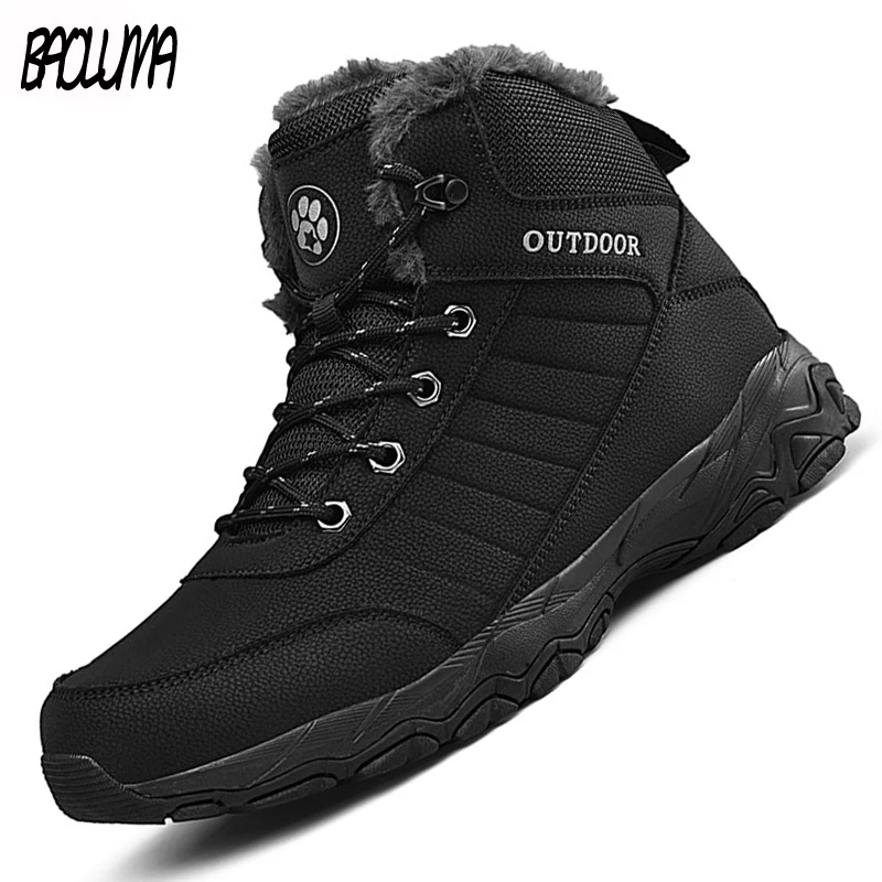 Зимние мужские ботинки из толстого плюша Мужские зимние в стиле ретро