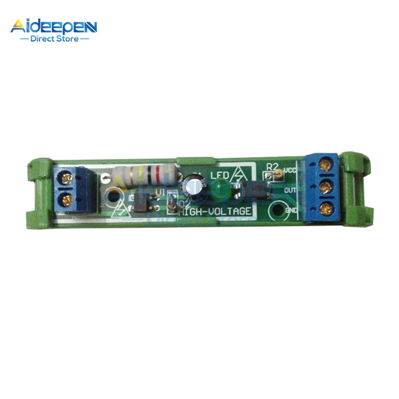 With guide 1-Bit AC 220V изоляция оптопары для блок программируемого контроллера Напряжение обнаружения доска адаптивной 3-5V для PLC Isolamento Fotoaccoppiatore модуль - Цвет: With guide