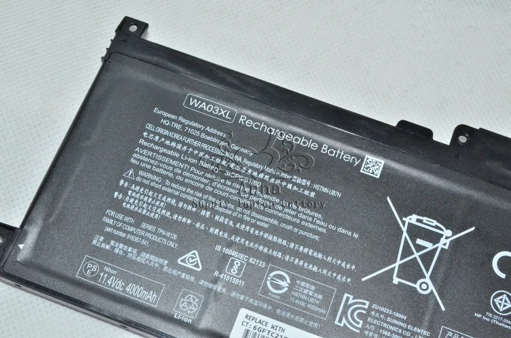 Оригинальный аккумулятор JIGU для ноутбука HP WA03XL WAO3XL Pavilion X360 15 br000 BR010ND br030ng 11 4 в 48