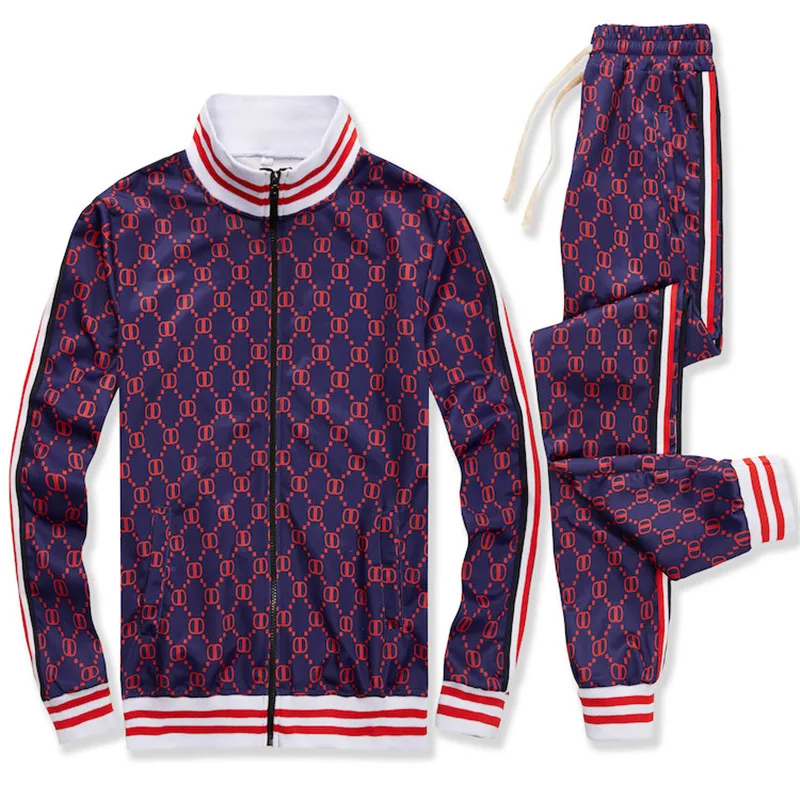 

2020 Colorful Plaid Men Casual 3D Color Men Suit Casual Zipper Tracksuit Set Sweatshirt Multi Pocket Fashion Jackets 2 Piece