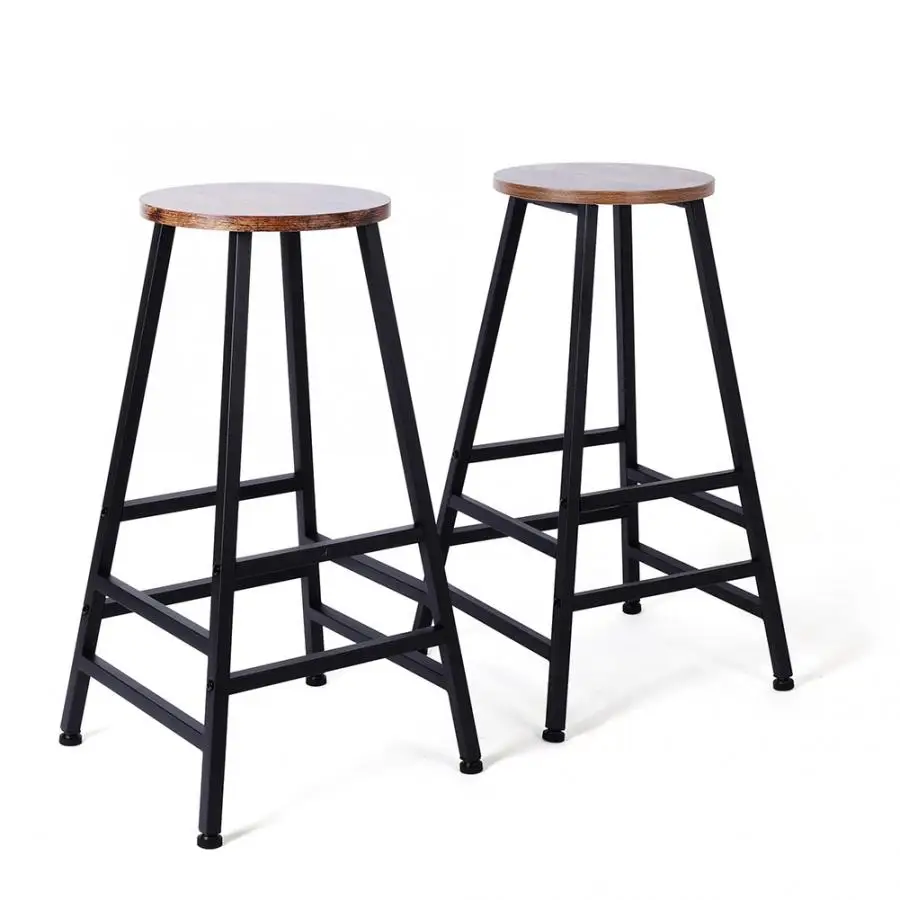 Барный стул барный мебель кухонный набор из 2 деревенских коричневых