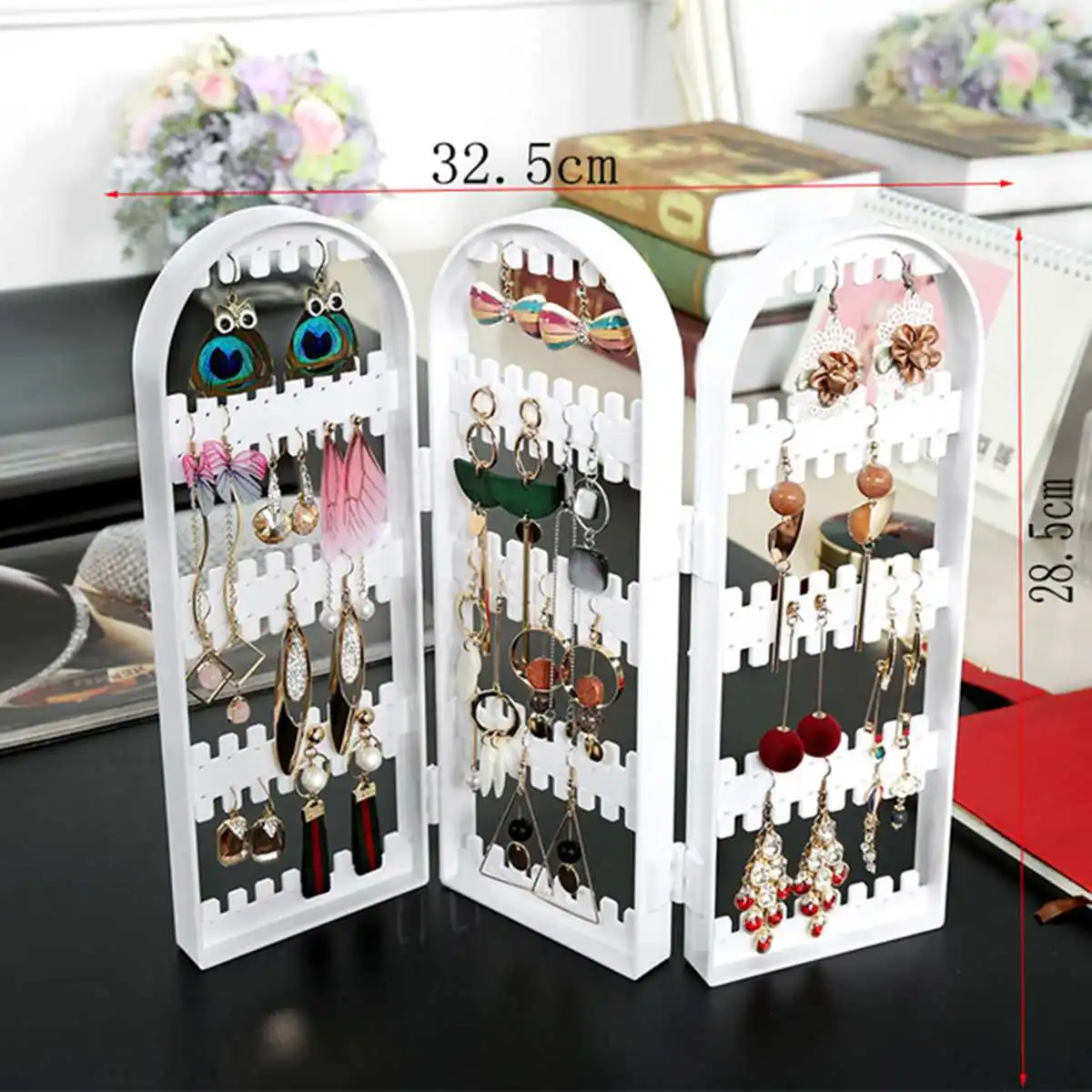 Пластиковая прозрачная витрина для сережек-гвоздиков с отверстиями 120/180/240/360