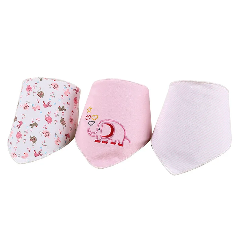 【Ready Stock】 3 шт./лот детские нагрудники бандана Милая птица Baberos треугольные