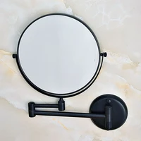 bath mirrors 3 x magnifying mirror of bathroom makeup mirror folding shave 8 dual side black brass wall round mirrors tba634
