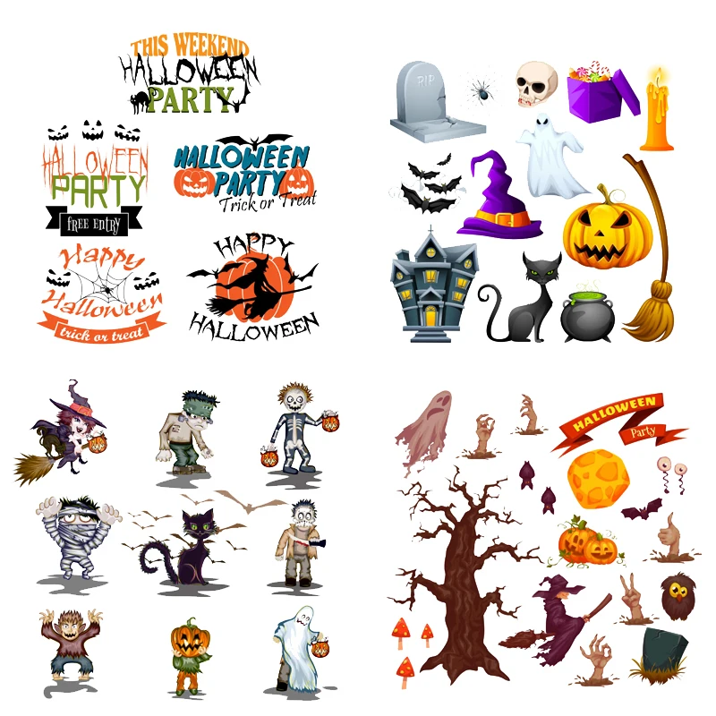 Нашивки На Хэллоуин термонаклейка для одежды аппликация футболки своими руками