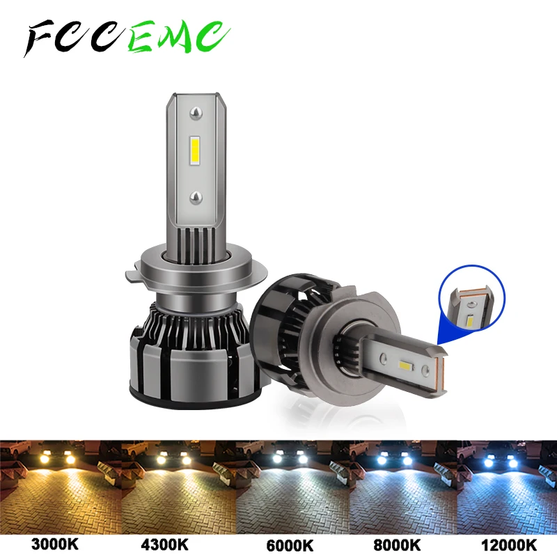 

2 PCS LED Car Lights H1 H3 H4 H7 H11 9005 9012 Lamps For Front Lights 75W 12800LM 3000K 6000K CPS Bulbs Auto Headlights