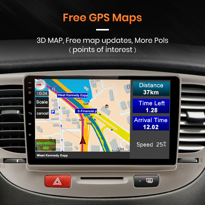 Автомагнитола AWESAFE PX9 для Kia RIO 2 RIO2 2005-2011 мультимедийный видеоплеер на Android 10 0 Гб