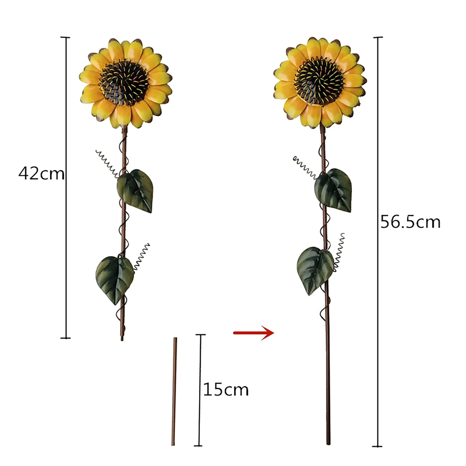 

Garden Decoration Outdoor Plant Flower Stakes Metal Sunflower Garden Stakes Rustic Stake Lawn Yard Stick Eid Mubarak Decor
