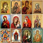 Хуакан Вышивка Портрет вышивка крестиком религия рукоделие Наборы для полных комплектов белый холст 14CT DIY домашний декор 40х50см