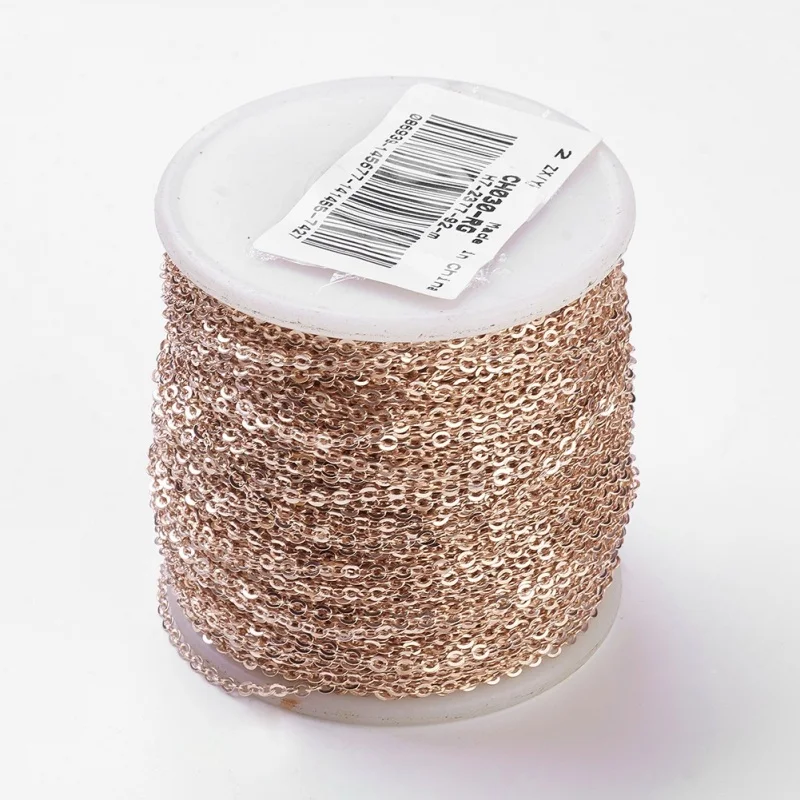 about 92m/roll Brass Cross Chains Cable 2.5x2x0.45 mm for jewelry making DIY Bracelet Necklace Accessories | Украшения и