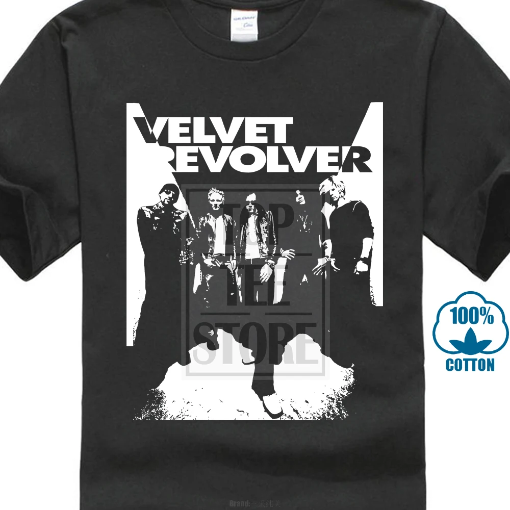Бархатный револьвер Группа фото взрослых Футболка Хард Рок музыка 021379|Мужские