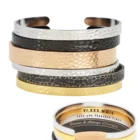 Браслет-манжета ручной работы из нержавеющей стали, 4 размера, индивидуальные подарки, ювелирные изделия