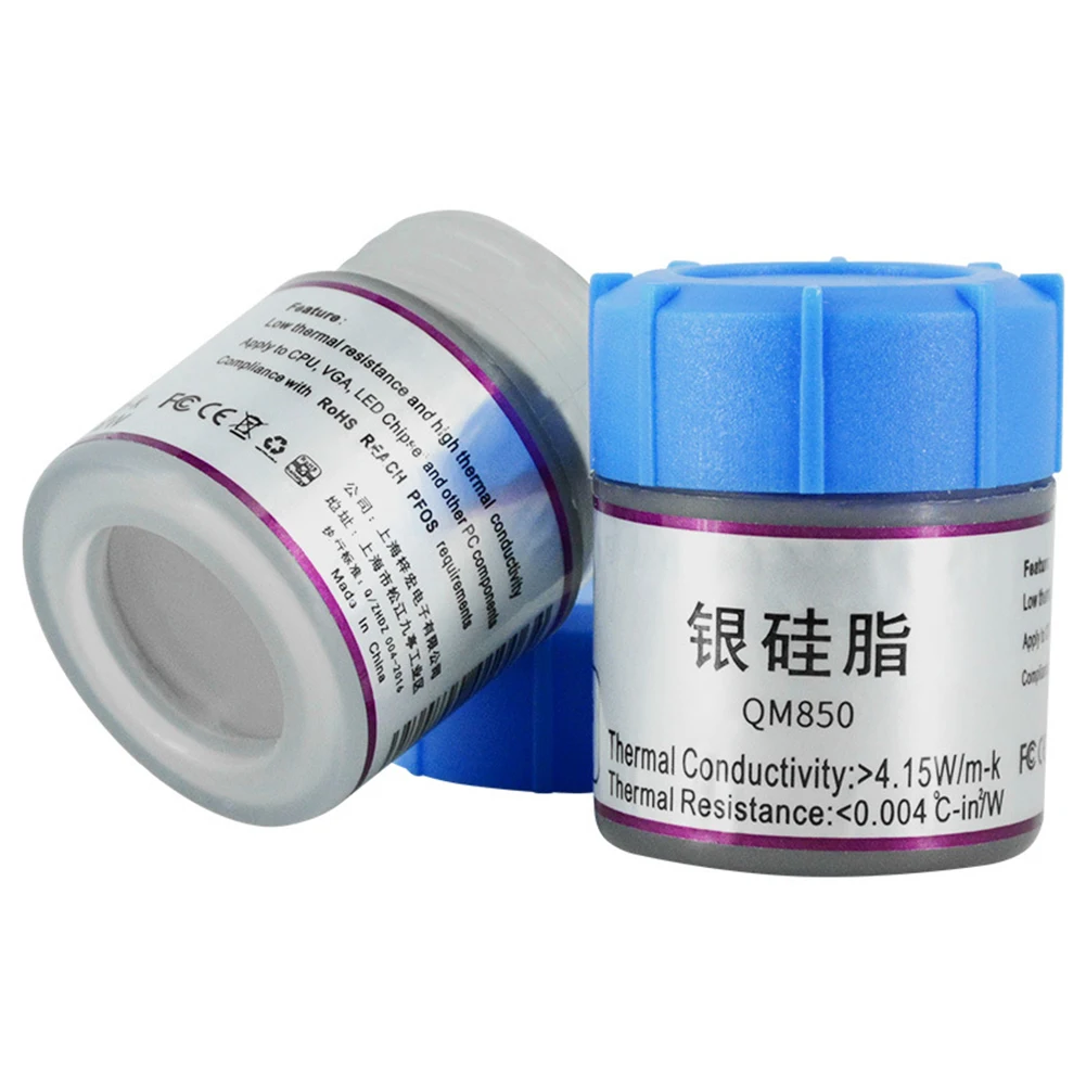 Термопаста серый серебристый силиконовый смазочный составной радиатор