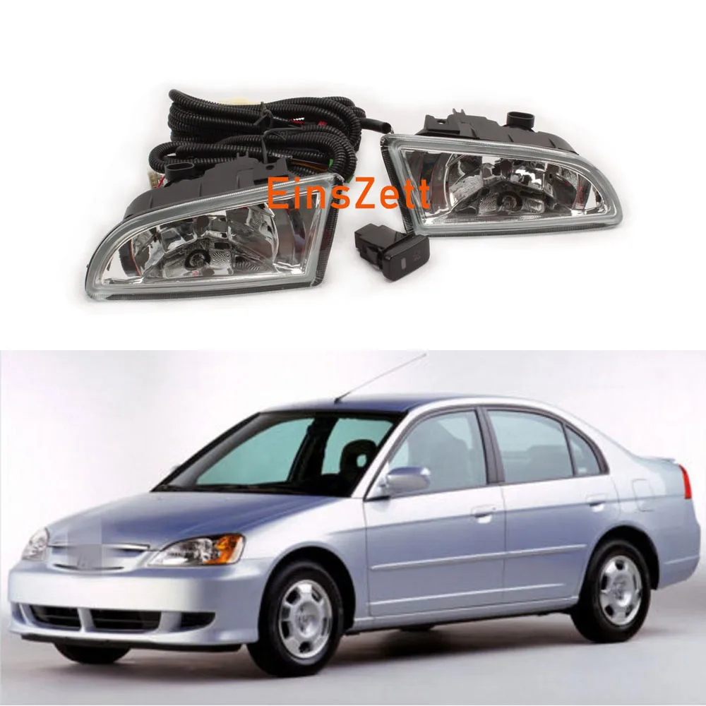 1 комплект Противотуманные фары Дневные Фары Светильник в сборе для Honda Civic 2003