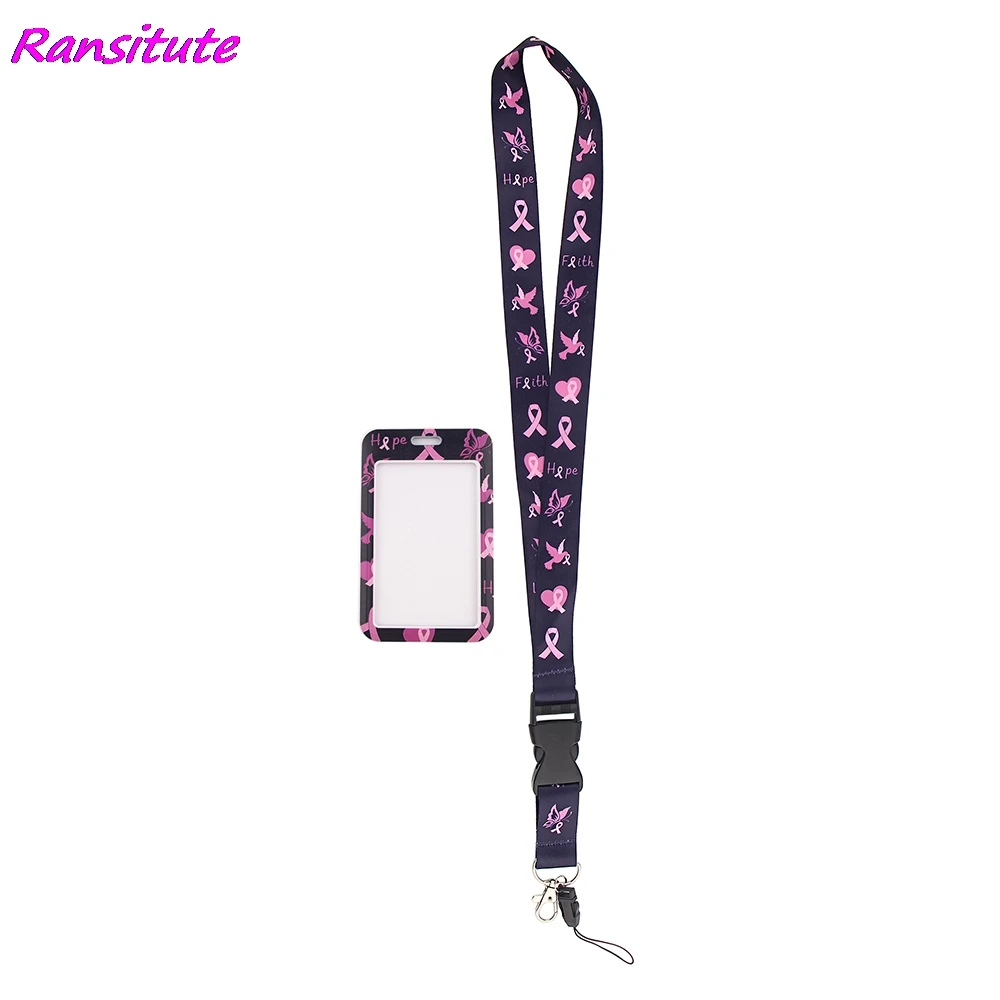 Ransitute R1507 Профилактика рака молочной железы шнурок для карт ID держатель