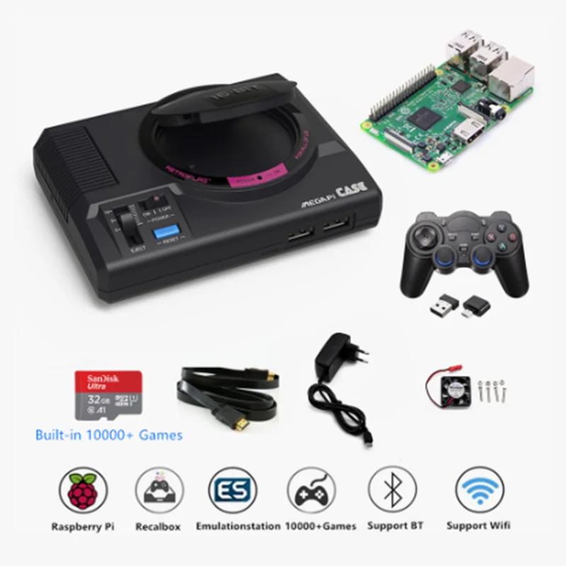 Оригинальная Ретро игровая консоль Retroflag HD выход Raspberry Pi 3B с 15000 + играми