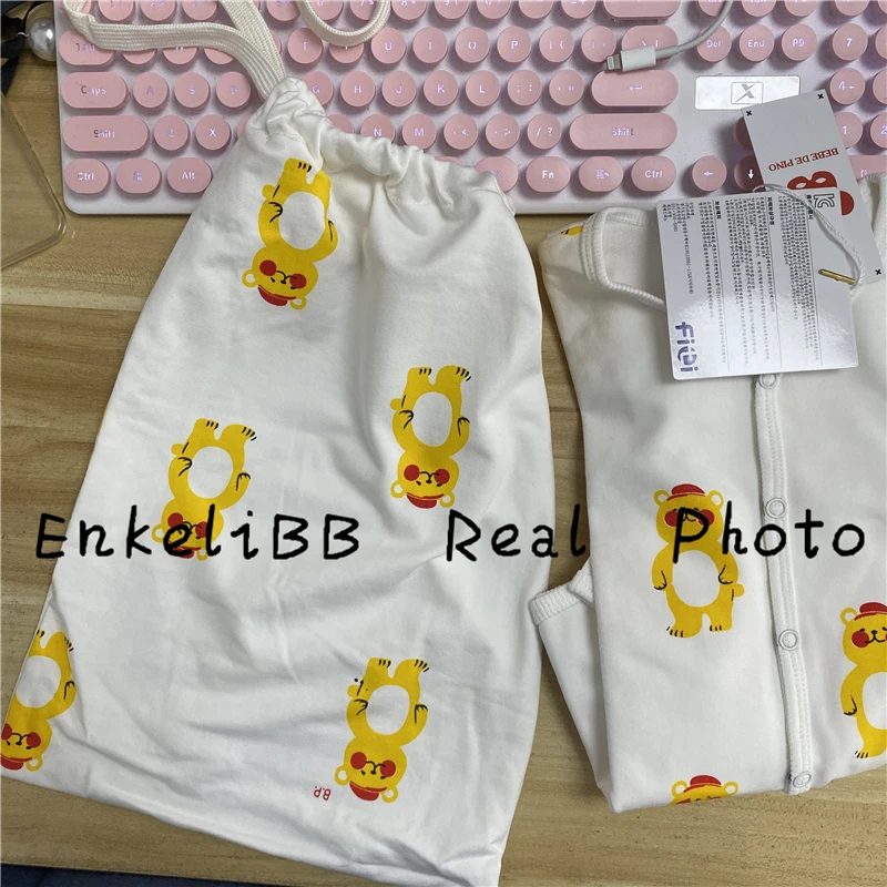 Корейские Детские пижамные комплекты Bebe De Pi* комплекты зимней одежды для сна с милым медведем для малышей комплекты одежды наивысшего качества для малышей брендовая одежда