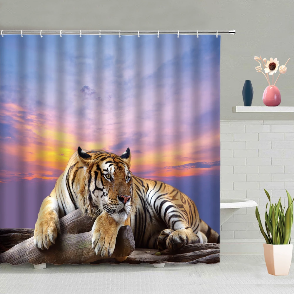 Фон с животными собака полярный медведь Волк тигр лев Ванная комната