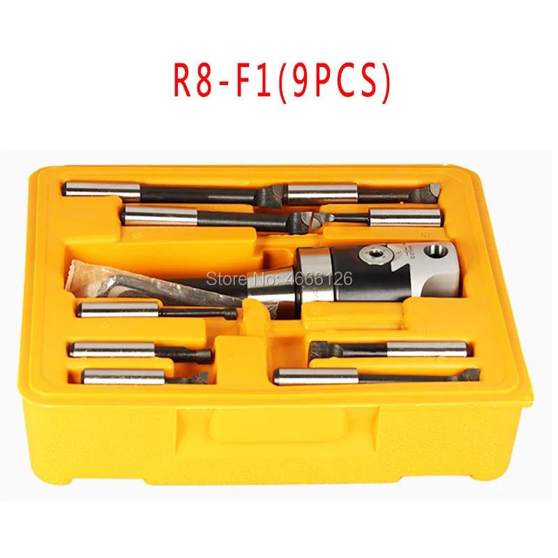 

Высокая точность 2 дюймов F1-12 50 мм Расточная головка, шпинделя R8-M7/16 конус токарный инструмент держатель + 9 шт карбида 12 мм сверлящей оправкой...