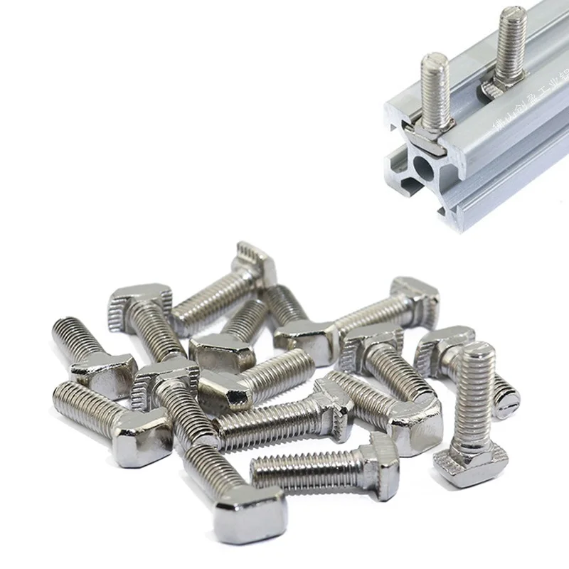 50 шт./лот Т болт из углеродистой стали с образной головкой винт молотка для