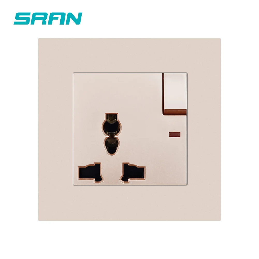 SRAN универсальная 3 контактная многофункциональная настенная розетка с