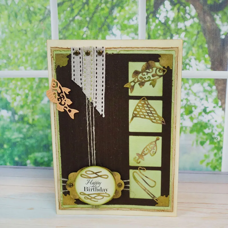 Инструмент для рыбалки и гольфа металлические трафареты резки инструмент