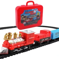 christmas electric train toy rails dynamic steam train model railway set profissional autorama car circuit kids toy