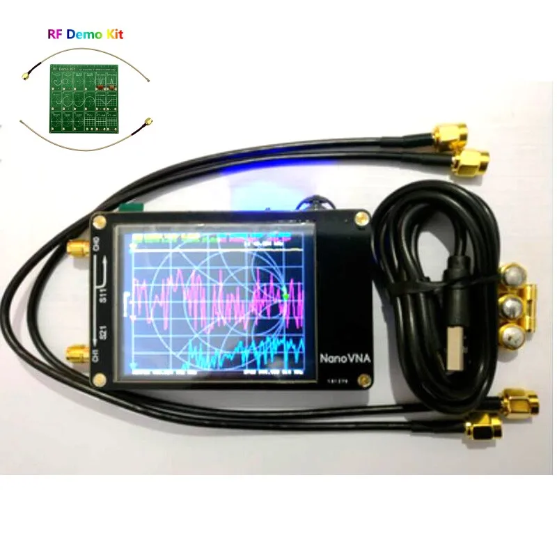RF Demo Kit тестовая плата + NanoVNA VNA 2 8 &quotLCD HF VHF UHF UV векторная сетевая антенна