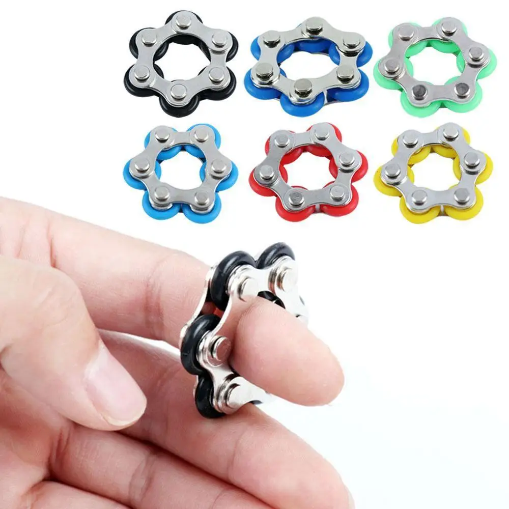 Juguetes de descompresi&oacute;n para ni&ntilde;os y adultos, juguetes para aliviar la presi&oacute;n de ventilaci&oacute;n, cadena de bicicleta, juguetes de descompresi&oacute;n, C2T0-4